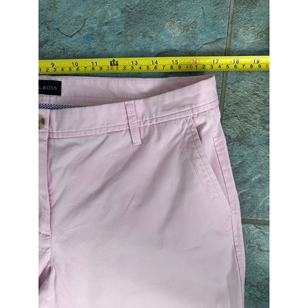 Talbots Relaxed Chino Pants Women's 10 Pink Button Front Pockets Solid Preppy - Picture 6 of 8